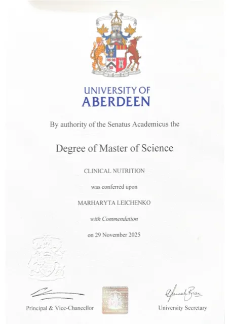 MSc Clinical Nutrition diploma